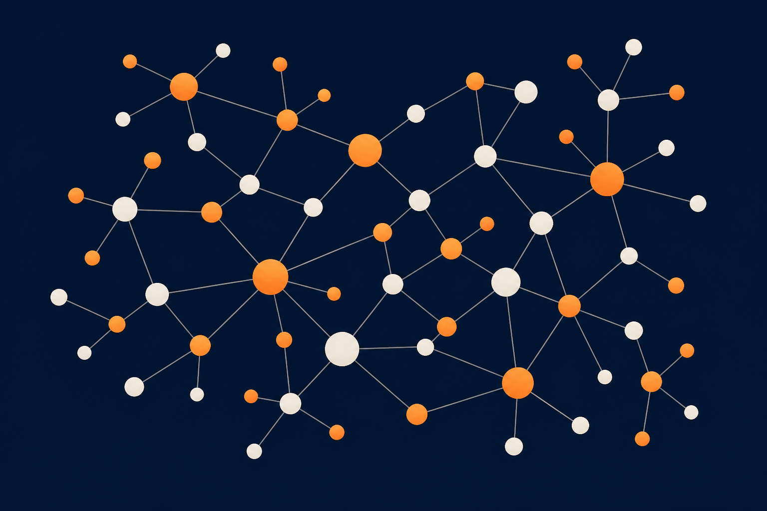 Abstract protein association network with interconnected nodes