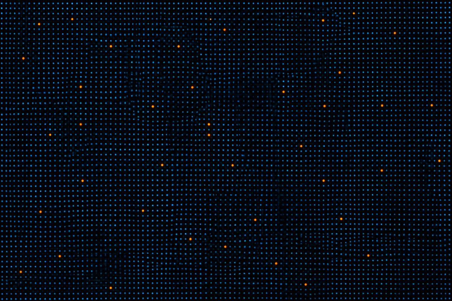 Abstract illustration of a protein array grid with a few highlighted spots